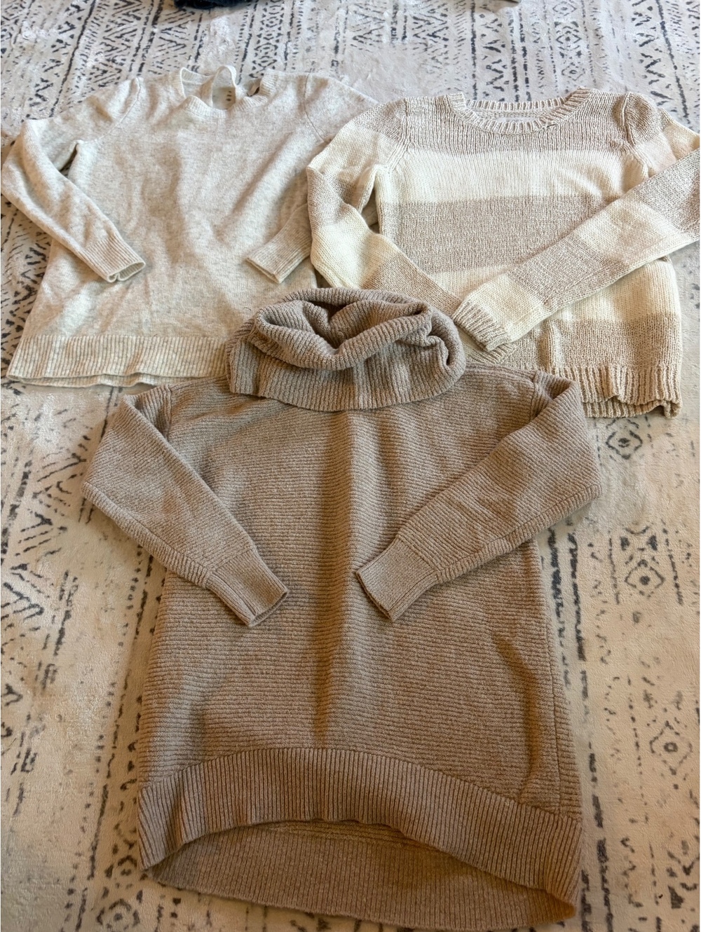 LOFT Women's Sweater Bundle - XS Size, Neutral Tones